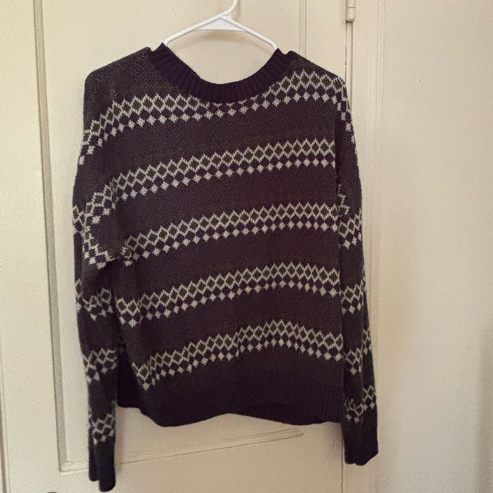 ROMWE Black and White Patterned Sweater
